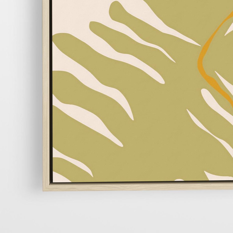 Obraz w ramie 80x80 - Konturem Zmiękczane - minimalistyczny obraz, nowoczesny - rama drewno