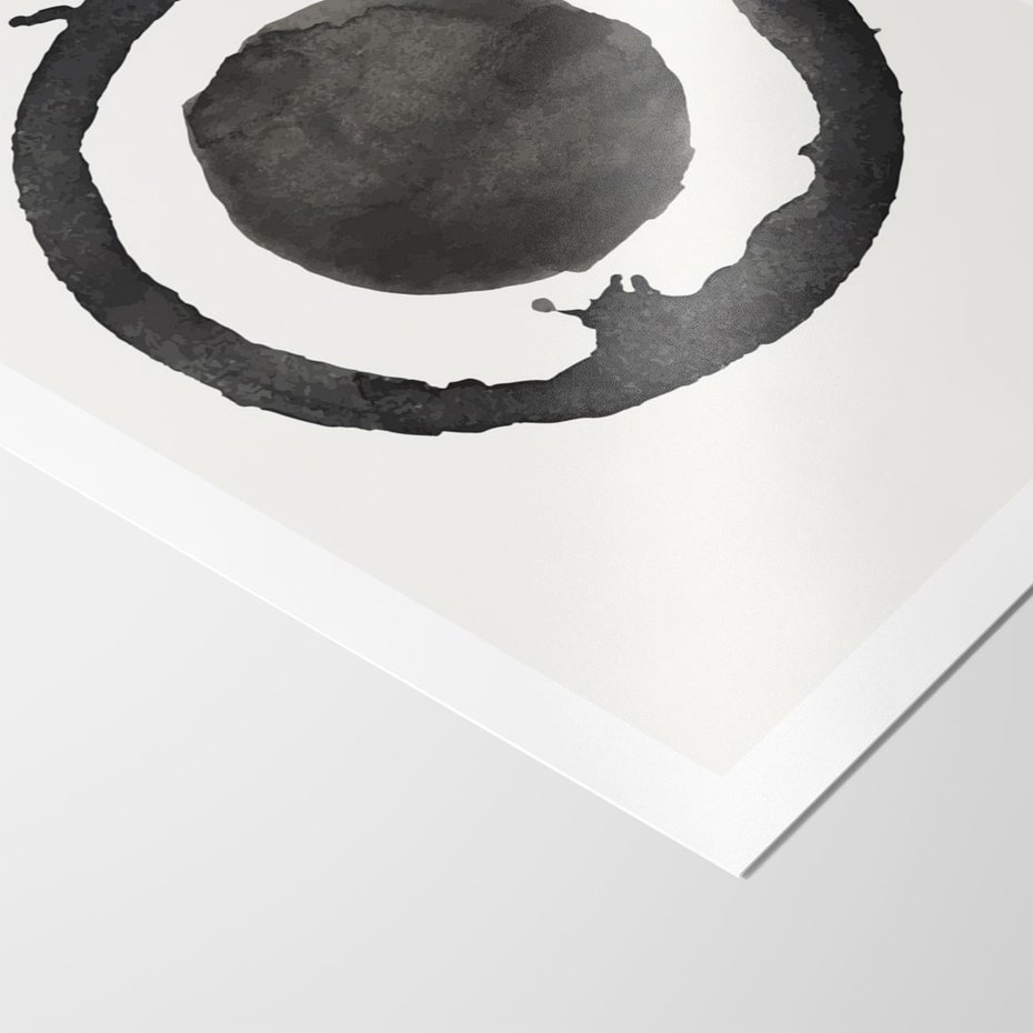 Plakat bez ramy 30x40 - Harmonijne Emocje - abstrakcyjne plamy okręgi, akwarelowe