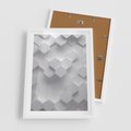 Plakat w ramie 50x70 - Kreatywna Forma - geometryczny, 3D - rama biała