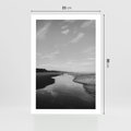Plakat bez ramy 21x30 - Nadmorska Melodia - czarno białe zdjęcie, plaża