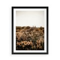 Plakat w ramie 50x70 - Krajobraz W Naturze: Beże i Brązy - suche krzewy, natura - rama czarna