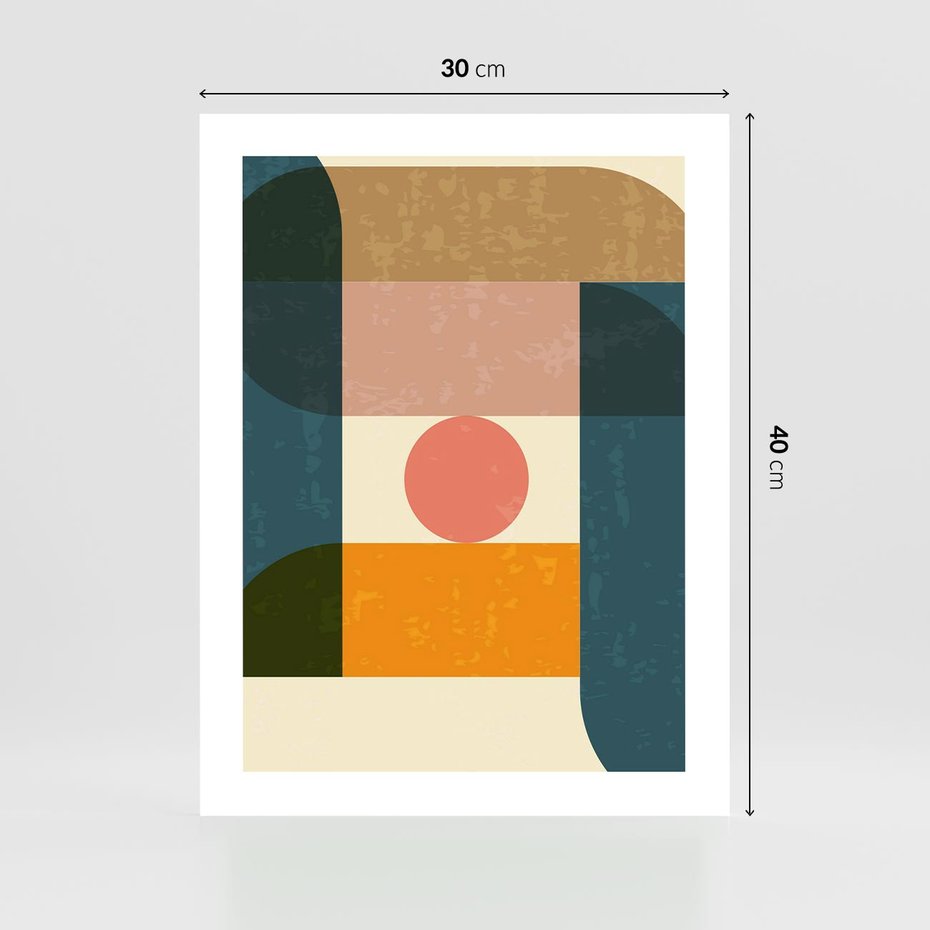 Plakat bez ramy 30x40 - Geometryczna Ekspresja - geometria, plakat