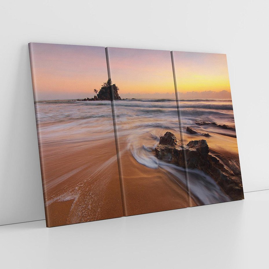 Obraz na płótnie 120x80 - Skały nad morzem - morze, plaża