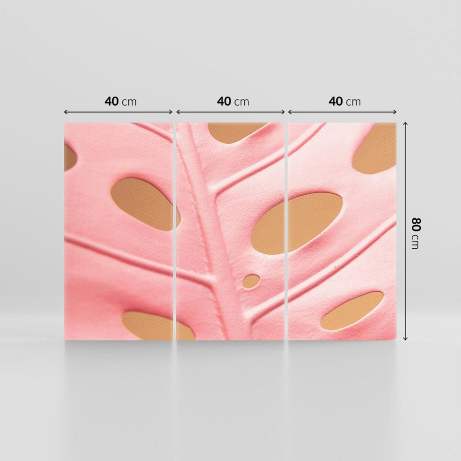 Obraz na płótnie 120x80 - Różowa monstera w pełnym rozkwicie - różowa, monstera