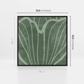 Obraz w ramie 50x50 - Zieleń Kształtująca Spokój - zielony plakat, roślinne inspiracje - rama czarna
