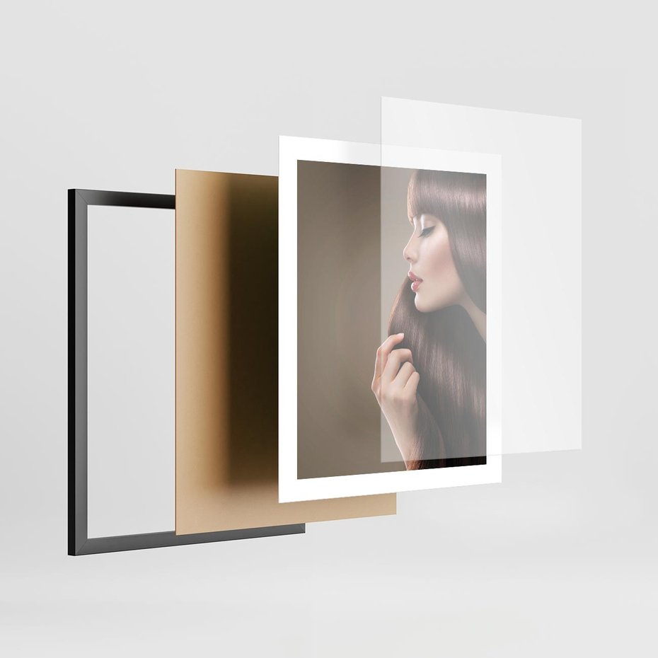 Plakat w ramie 40x50 - Piękno fryzury - włosy, fryzura - rama czarna