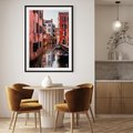 Plakat bez ramy 21x30 - Przejażdżka gondolą przez Wenecję - Wenecja, kanały