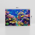 Obraz na płótnie 120x80 - Podwodne Zaczarowanie - kolorowa rafa koralowa, ukwiały