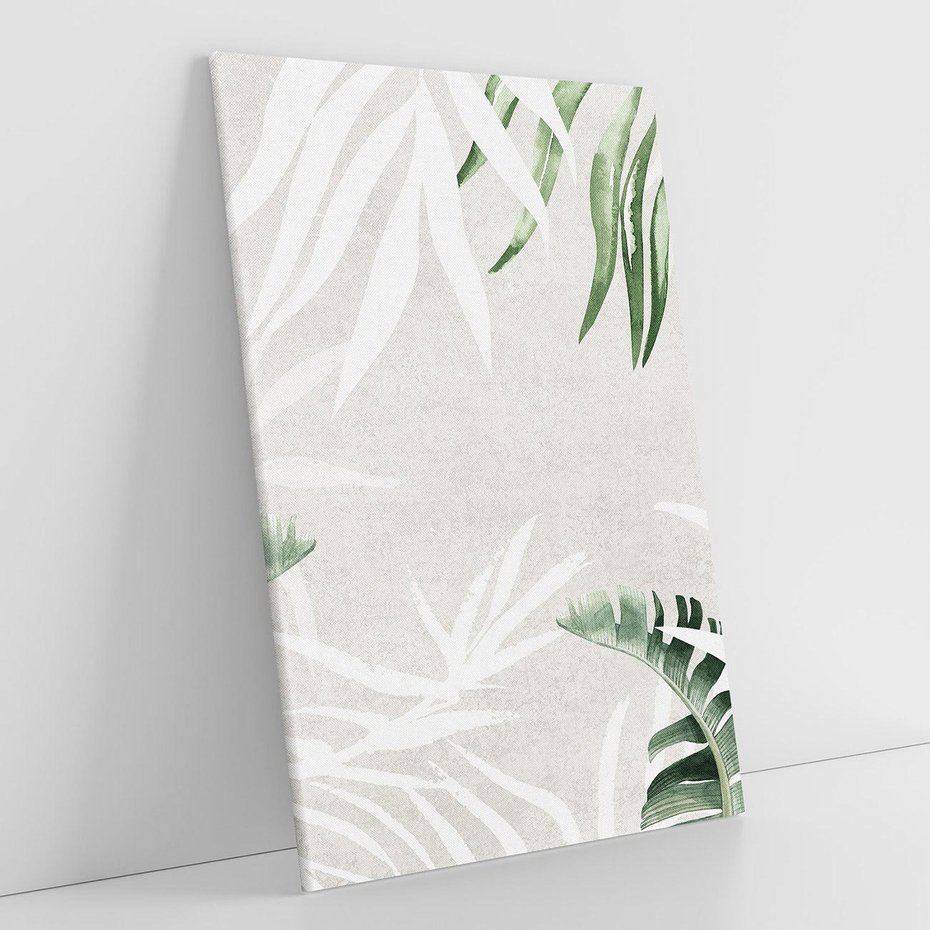 Obraz na płótnie 80x120 - Zielony Raj - monstera, palmy