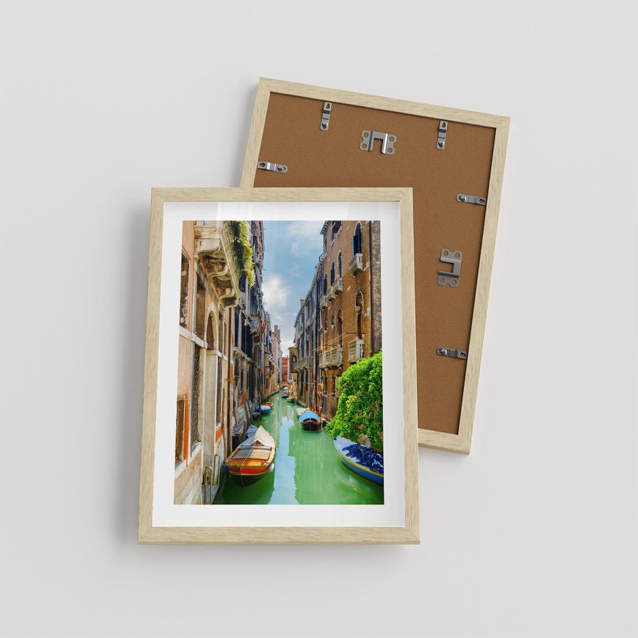 Plakat w ramie 30x40 - Wenecja: romantyczne miasto wodnych dróg - Wenecja, Włochy - rama drewno
