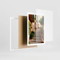 Plakat w ramie 50x70 - Uroczysta perspektywa uliczki - uliczka, perspektywa - rama biała