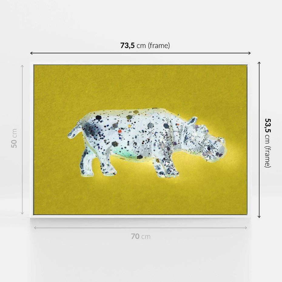 Obraz w ramie 70x50 - Odnalezione w oceanie snów - pozytywna, wesoła sztuka - rama biała