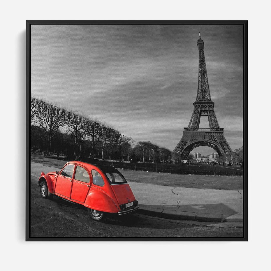 Obraz w ramie 50x50 - Paryż Wieża Eiffla - Paryż, Wieża - rama czarna