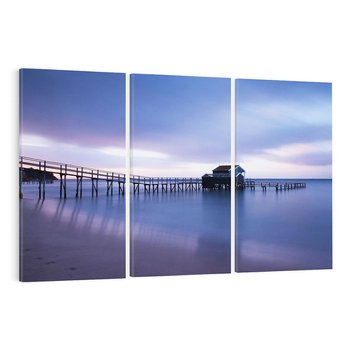 Obraz na płótnie 120x80 - Romantyczne molo nad morzem - molo, morze