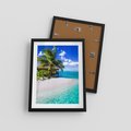 Plakat w ramie 30x40 - Zaklęte palmy tropików - palmy, ocean - rama czarna
