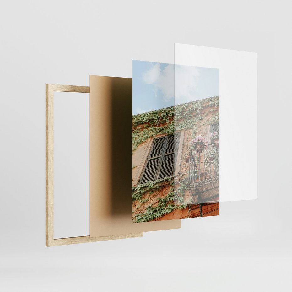 Zestaw obrazy w ramie 40x50 galeria - Podróż, Włochy, hotel, wakacje - rama drewno