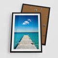 Plakat w ramie 50x70 - Letnie Morskie Uczucie - morze, pomost - rama czarna