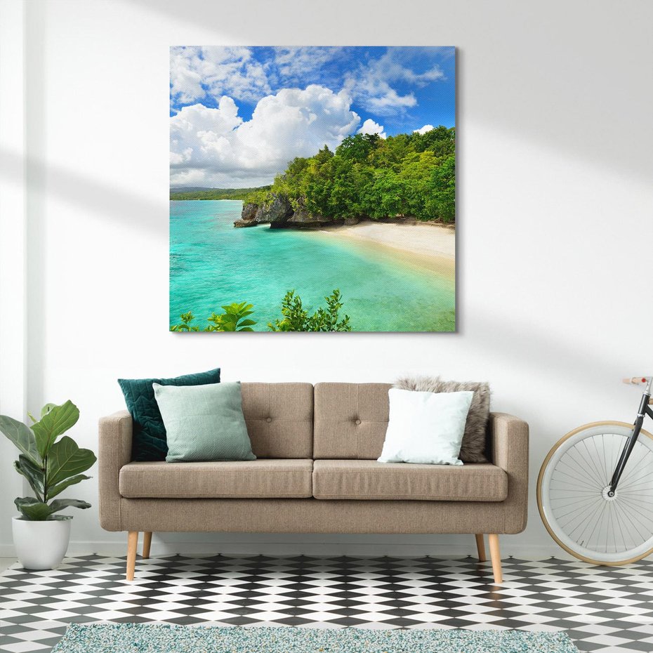 Obraz na płótnie 40x40 - Tropikalna wyspa na Filipinach - Filipiny, tropikalna