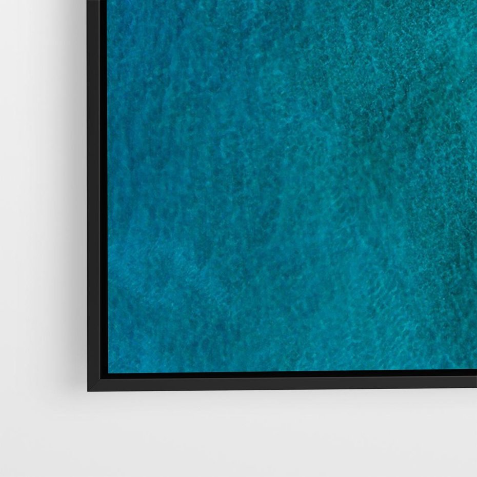 Obraz w ramie 100x70 - Spokój nad morzem - morze, plaża - rama czarna