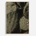 Obraz w ramie 80x120 - Urok Egzotyki - kaktusy, boho - rama drewno