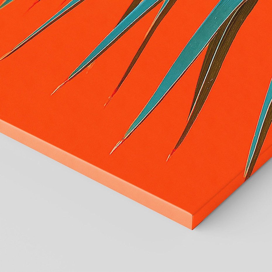 Obraz na płótnie 90x30 - Egzotyczny Urok - liście, palma