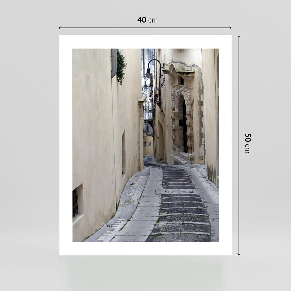 Plakat bez ramy 40x50 - Uroki Włoskiej Uliczki - włoska, uliczka