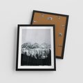 Plakat w ramie 40x50 - Zimowe Uroki Gór - góry ośnieżone, krajobraz górski - rama czarna