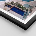 Plakat w ramie 30x40 - Urok Greckiej Wyspy - Santorini, Grecja - rama czarna