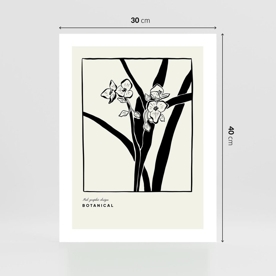 Plakat bez ramy 30x40 - Symfonia kwiatowej ekspresji - kwiat, grafika