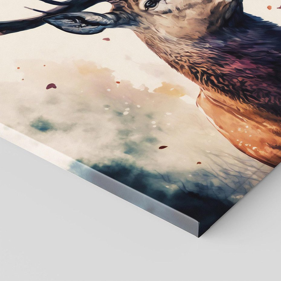 Obraz na płótnie 120x80 - Jesienny Monarcha Lasu - grafika komputerowa, na podstawie obrazu