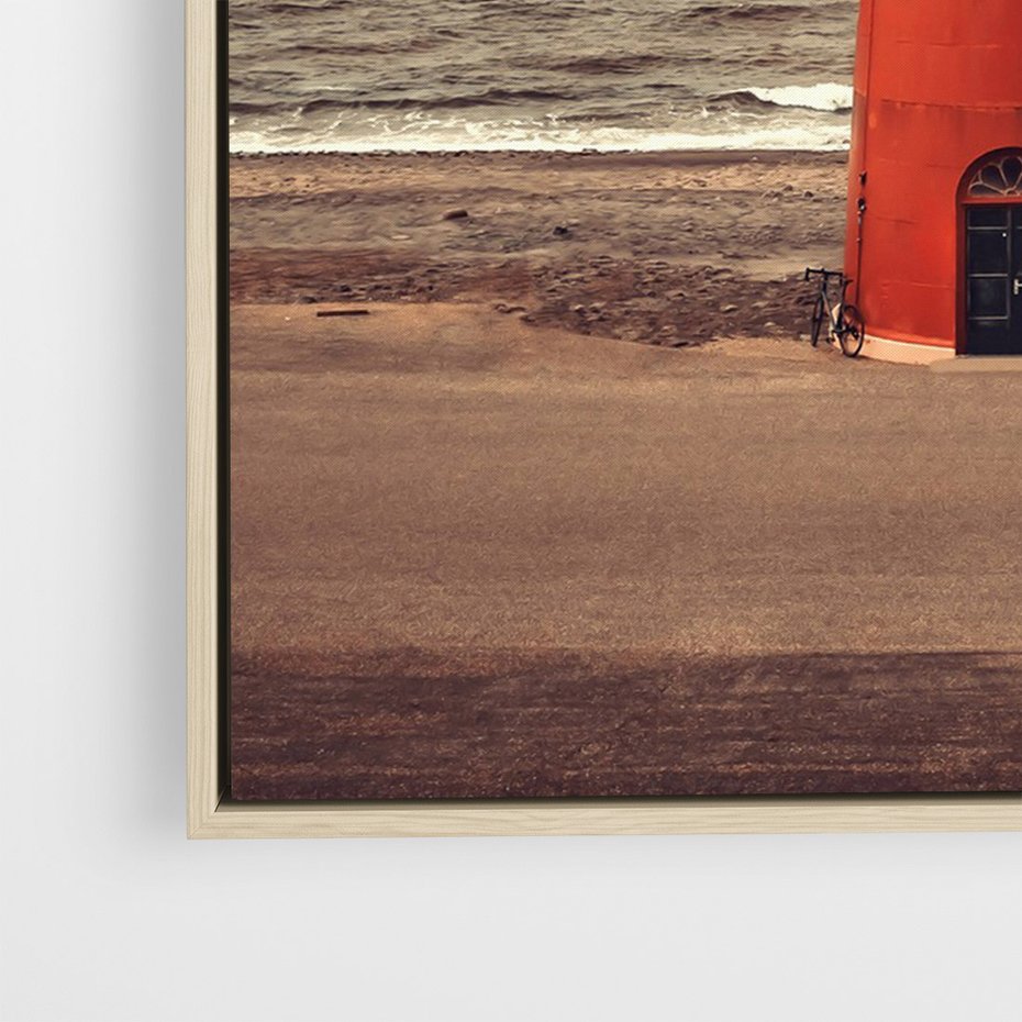 Obraz w ramie 80x120 - Retro Urok Morza - fotografia w stylu retro, vintage - rama drewno