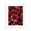 Plakat w ramie 40x50 - Energia Kwiatów - czerwone kwiaty, kompozycja - rama biała