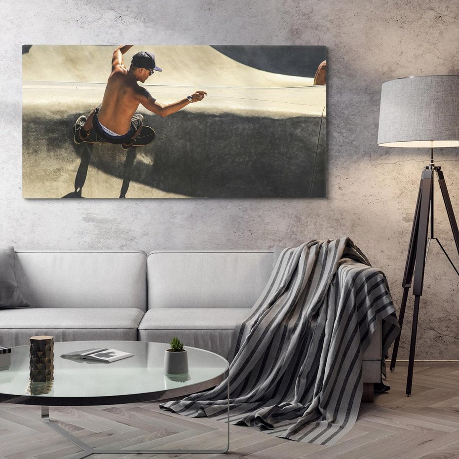 Obraz na płótnie 140x70 - Skateboardowe Wyzwanie na Desce - deskorolka, skateboard