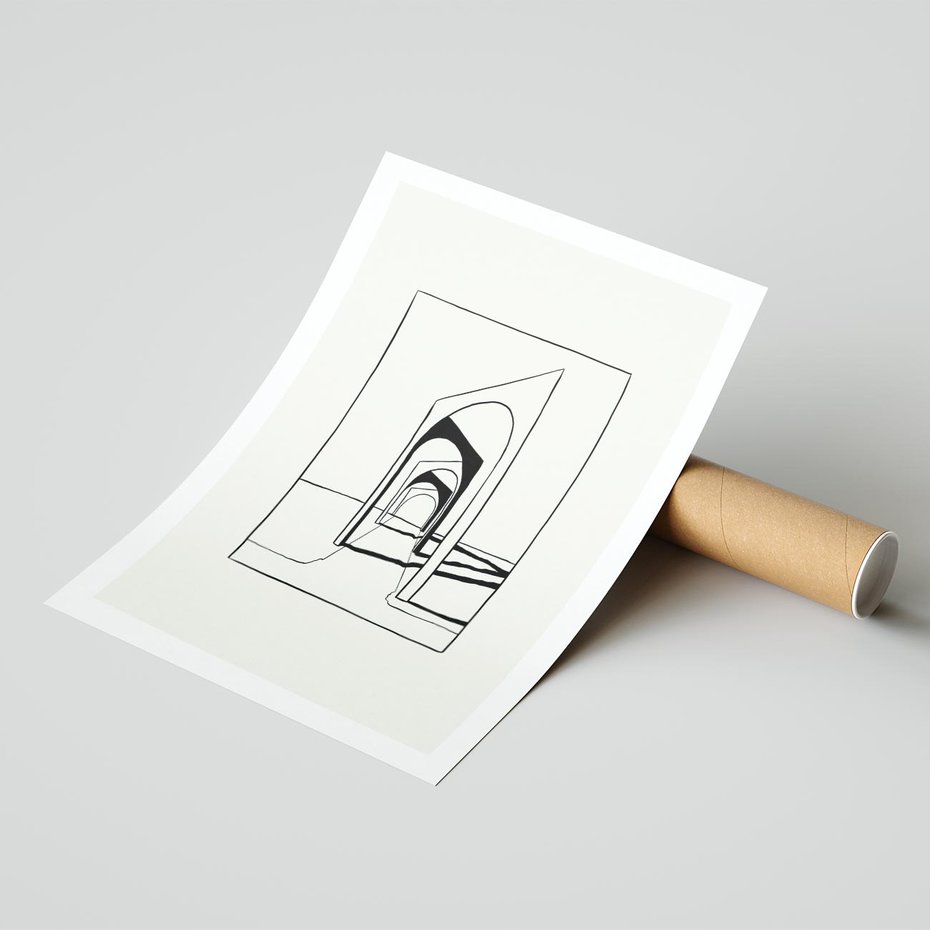 Plakat bez ramy 21x30 - Poezja światła i cienia - nowoczesna sztuka, minimalistyczny styl