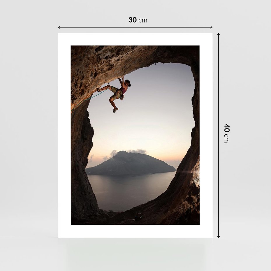 Plakat bez ramy 30x40 - Wspinaczka na Wysokie Góry - wspinaczka, góry