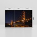 Obraz na płótnie 120x80 - Golden Gate nocą - USA - Golden Gate, noc