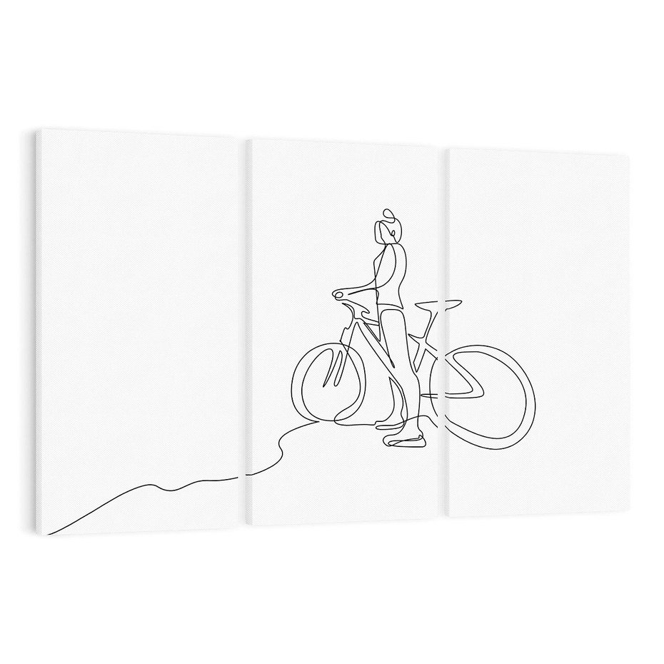 Obraz na płótnie 120x80 - Minimalistyczna Przejażdżka - szkic, minimalizm