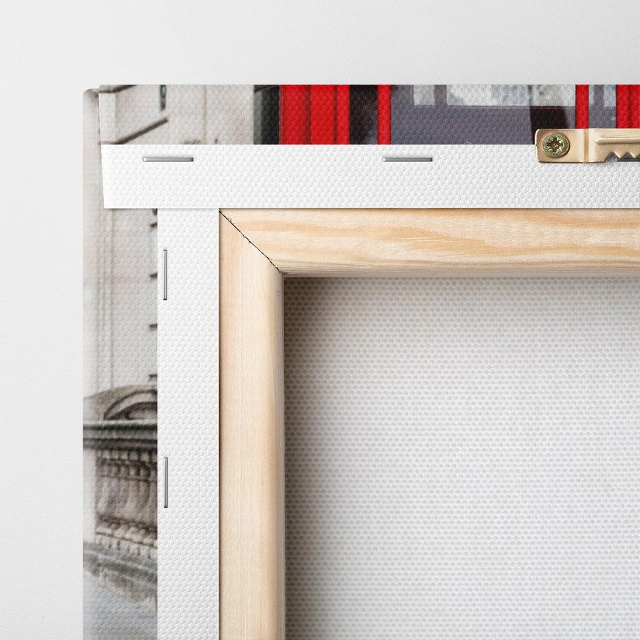 Obraz na płótnie 80x120 - Londyńska budka w perspektywie - budka, Londyn