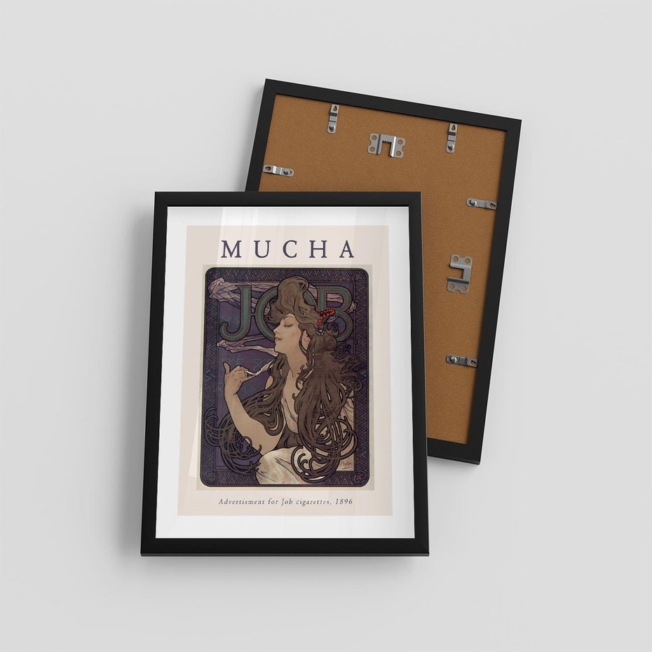 Plakat w ramie 30x40 - Reprodukcja A.Mucha - Mucha, plakat z reprodukcją - rama czarna