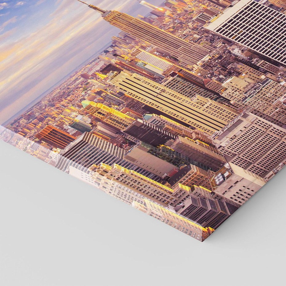 Obraz na płótnie 30x30 - Amerykański duch: Miasto na horyzoncie - USA, Ameryka