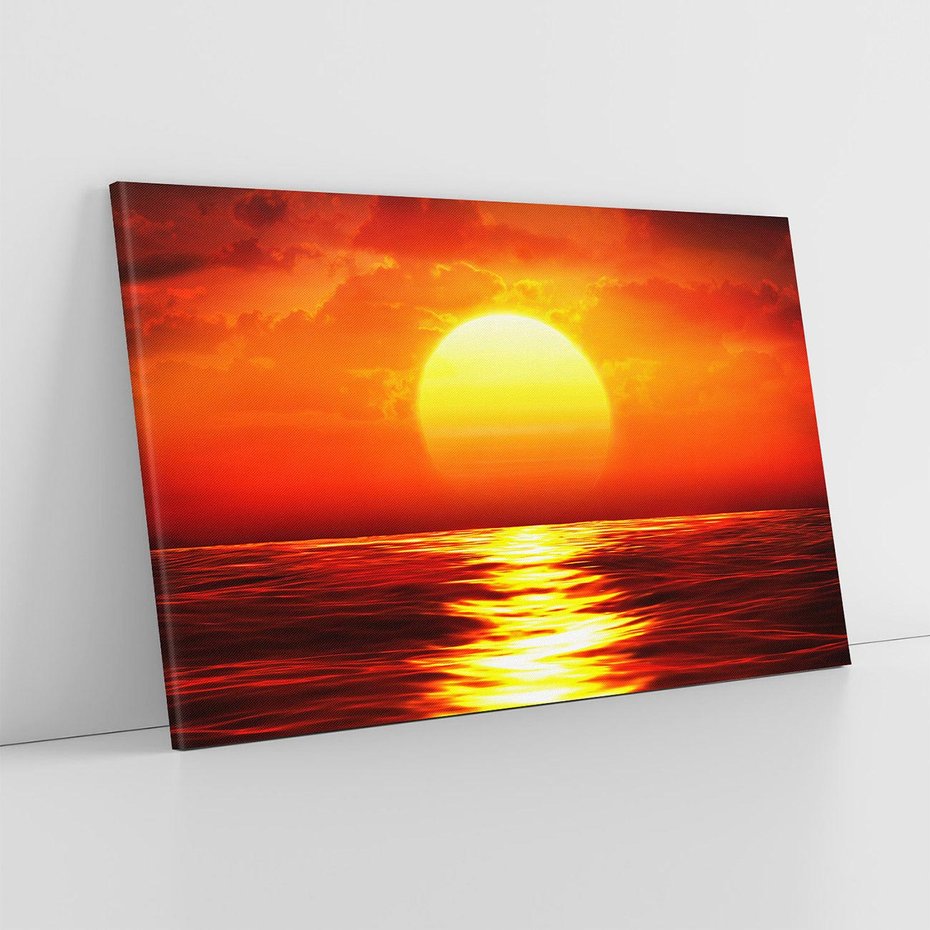 Obraz na płótnie 100x70 - Romantyczny Zachód Słońca nad Morzem - zachód, słońca