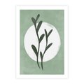 Plakat bez ramy 50x70 - Kształty Zielonego Ukojenia - zielony plakat, roślinne motywy