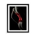 Plakat w ramie 50x70 - Piękno i Siła - akt, kobieta - rama czarna