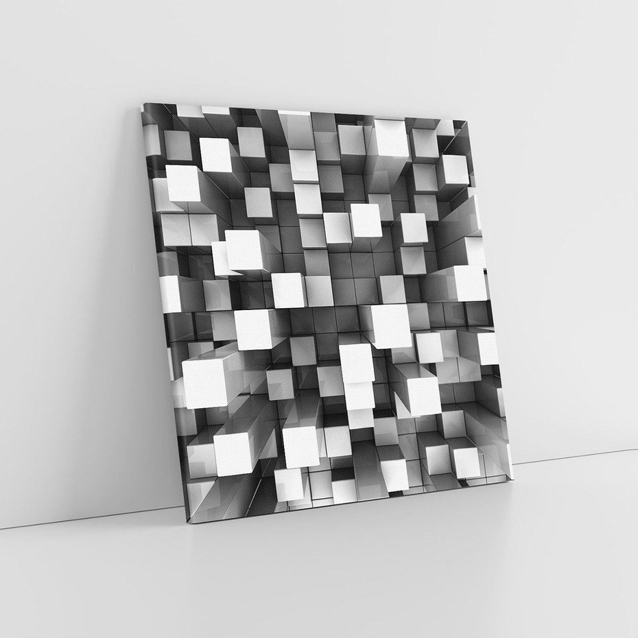 Obraz na płótnie 70x70 - Abstrakcyjne światy: 3D w kwadratach - 3D, abstrakcja