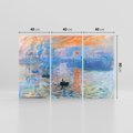 Obraz na płótnie 120x80 - Impresja Wschód Słońca 1872, Claude Monet - Reprodukcja - reprodukcja, obraz na płótnie
