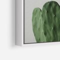 Obraz w ramie 50x70 - Majestatyczne Wysokości - kaktusy, liście - rama biała