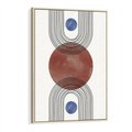Obraz w ramie 50x70 - Księga Impulsów - nowoczesny plakat, styl midcentury - rama drewno