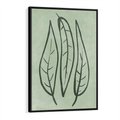 Obraz w ramie 50x70 - Energetyczne Ekspresje Natury - zielony plakat, roślinne motywy - rama czarna