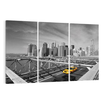 Obraz na płótnie 120x80 - Podróż taksówką przez Nowy Jork - TAXI, miasto