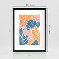 Plakat w ramie 30x40 - Wibracje Kolorowych Wiatrów - kwiaty, pastelowe kolory - rama czarna